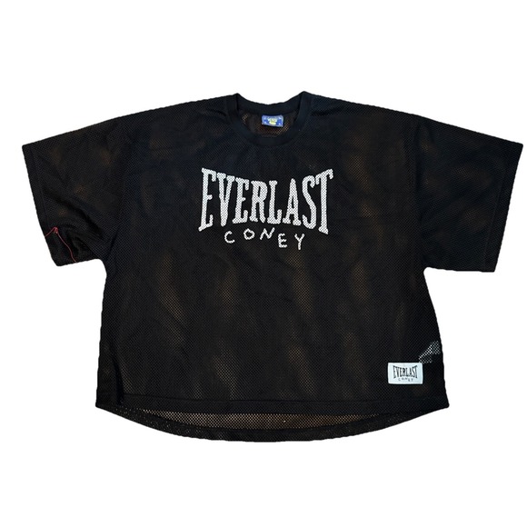 Everlast Other - Coney Island Picnic x Everlast Black Cropped Mesh Jersey Mens XL Boxing